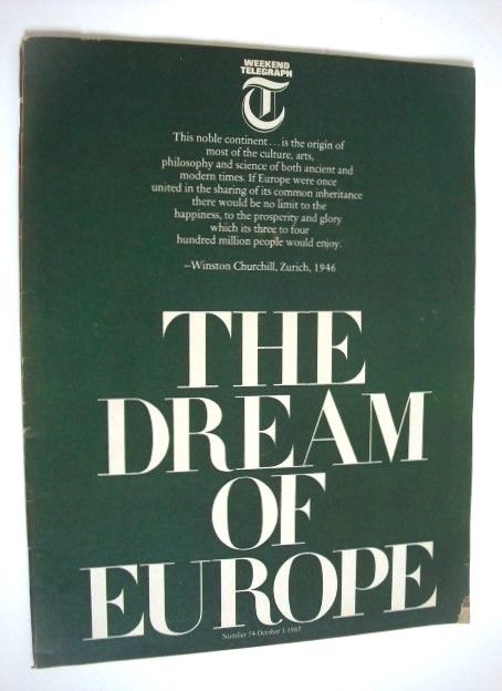 Weekend Telegraph magazine - The Dream of Europe cover (1 October 1965)