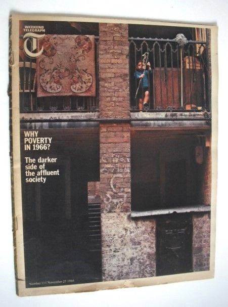 Weekend Telegraph magazine - Why Poverty In 1966 cover (25 November 1966)