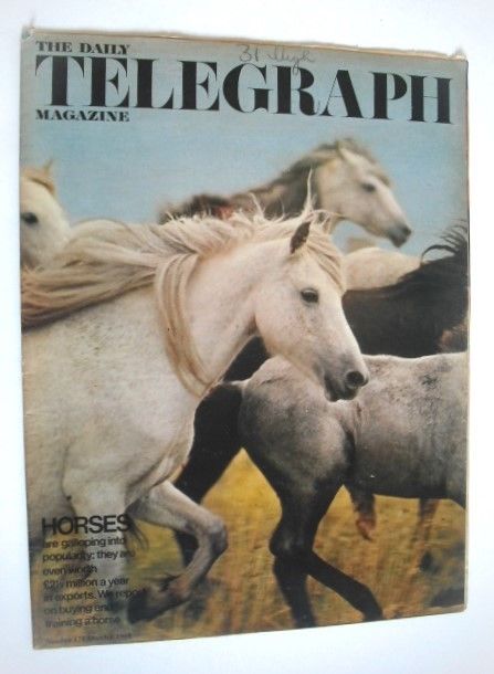 The Daily Telegraph magazine - Horses cover (1 March 1968)