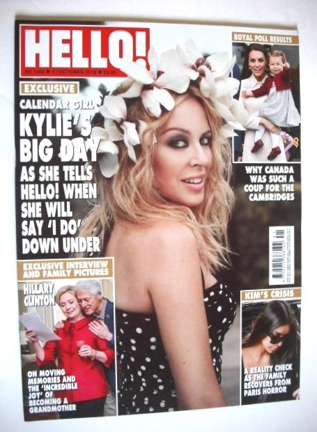 <!--2016-10-17-->Hello! magazine - Kylie Minogue cover (3 October 2016 - Is