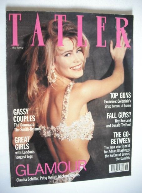 Tatler magazine - May 1990 - Claudia Schiffer cover