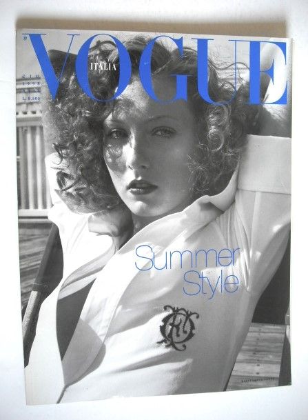 Vogue Italia magazine - June 1998 - Maggie Rizer cover
