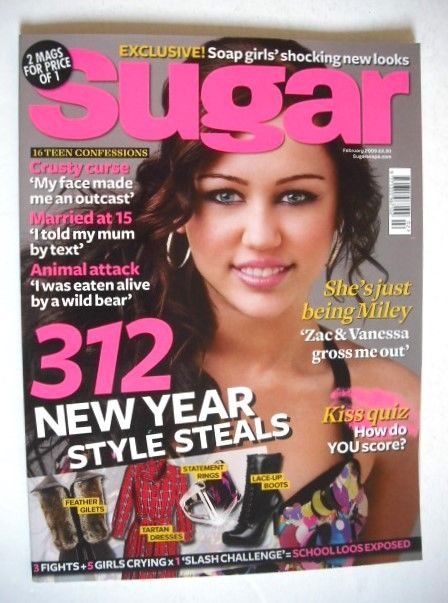 <!--2009-02-->Sugar magazine - Miley Cyrus cover (February 2009)