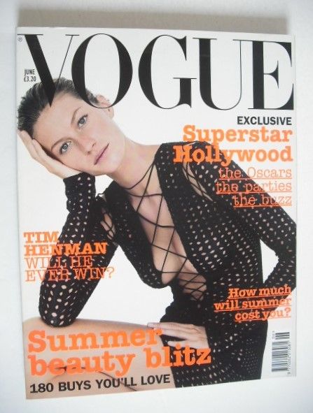 British Vogue magazine - June 2002 - Gisele Bundchen cover