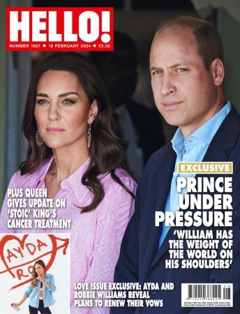 Hello! magazine - Prince William and Kate Middleton cover (19 February 2024 - Issue 1827)