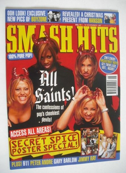 Smash Hits magazine - All Saints cover (5-18 November 1997)
