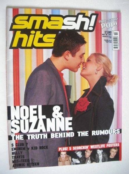 <!--2001-05-30-->Smash Hits magazine - Noel Sullivan and Suzanne Shaw cover