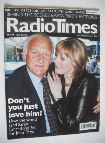 Radio Times magazine - John Thaw and Sarah Lancashire cover (26 May-1 June 2001)
