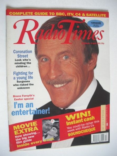 <!--1991-03-30-->Radio Times magazine - Bruce Forsyth cover (30 March - 5 A