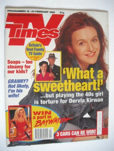 <!--1995-02-18-->TV Times magazine - Dervla Kirwan cover (18-24 February 19