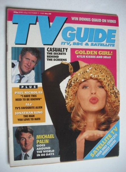 TV Guide magazine - 7 October 1989 - Kylie Minogue cover