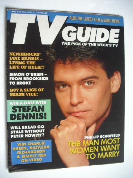 TV Guide magazine - 10 June 1989 - Phillip Schofield cover