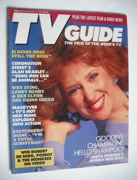 <!--1989-06-03-->TV Guide magazine - 3 June 1989 - Anita Dobson cover
