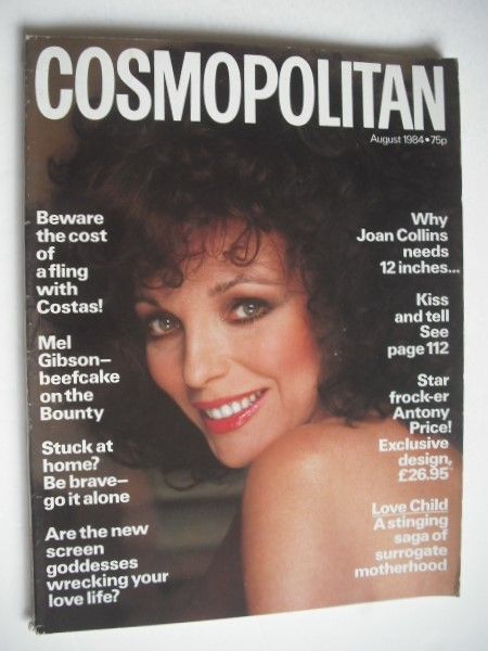 Cosmopolitan magazine (August 1984 - Joan Collins cover)