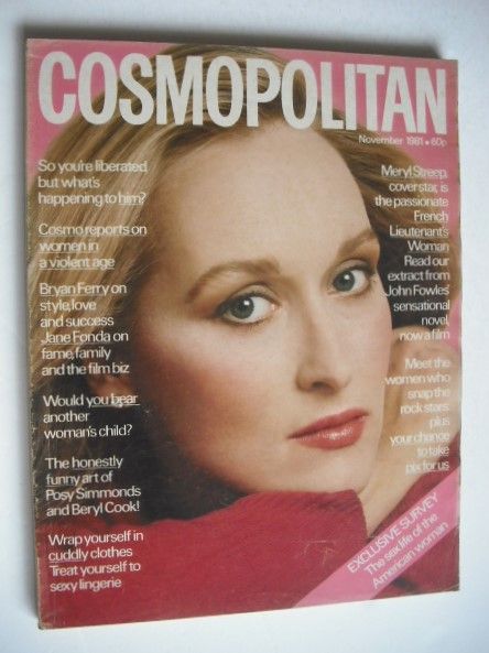 <!--1981-11-->Cosmopolitan magazine (November 1981 - Meryl Streep cover)