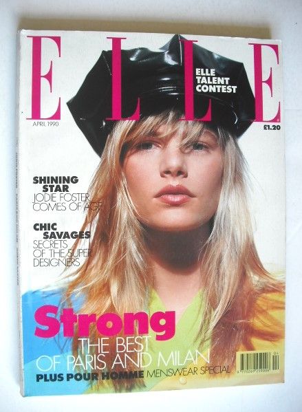 British Elle magazine - April 1990 - Emma Balfour cover