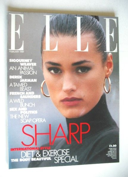 <!--1989-02-->British Elle magazine - February 1989 - Yasmin Le Bon cover