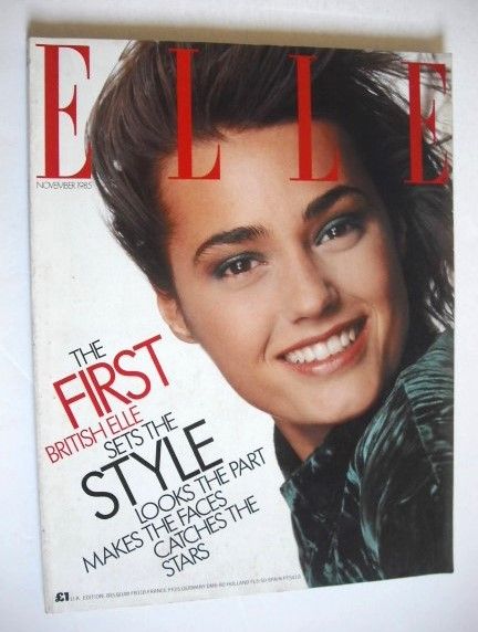 British Elle magazine - November 1985 - Yasmin Le Bon cover