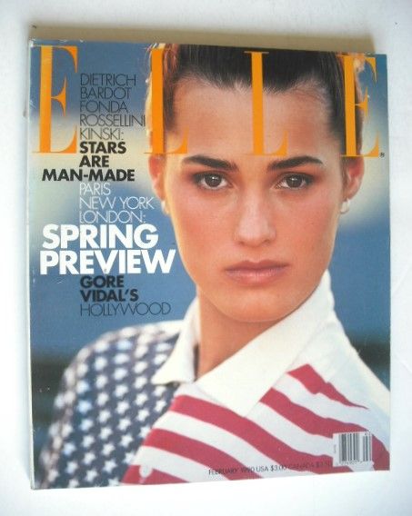 <!--1990-02-->US Elle magazine - February 1990 - Yasmin Le Bon cover