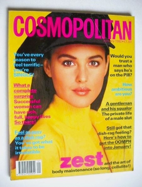 Cosmopolitan magazine (January 1992 - Monica Bellucci cover)