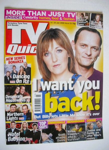 TV Quick magazine - Kacey Ainsworth and Perry Fenwick cover (14-20 January 2006)