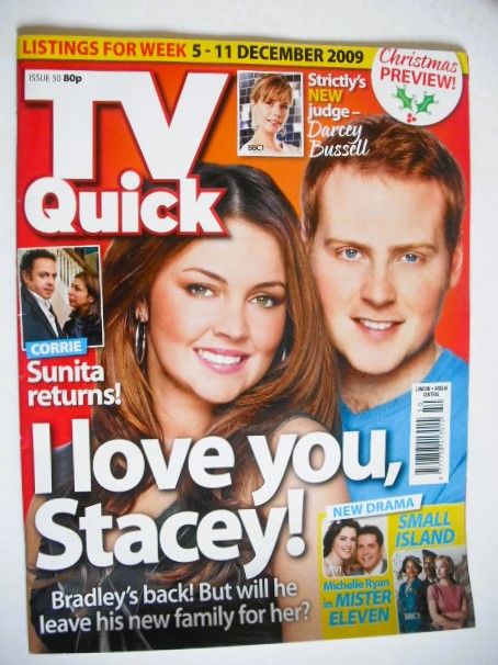 TV Quick magazine - Lacey Turner and Charlie Clements cover (5-11 December 2009)
