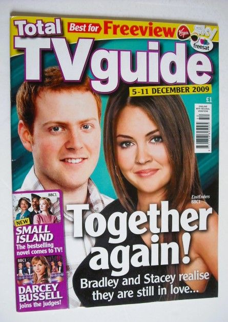 Total TV Guide magazine - Charlie Clements and Lacey Turner cover (5-11 December 2009)