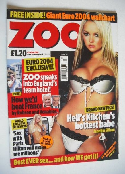 Zoo magazine - Jennifer Ellison cover (4-10 June 2004)