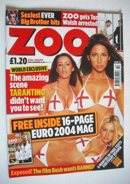 Zoo magazine - Euro 2004 Girls cover (28 May - 3 June 2004)