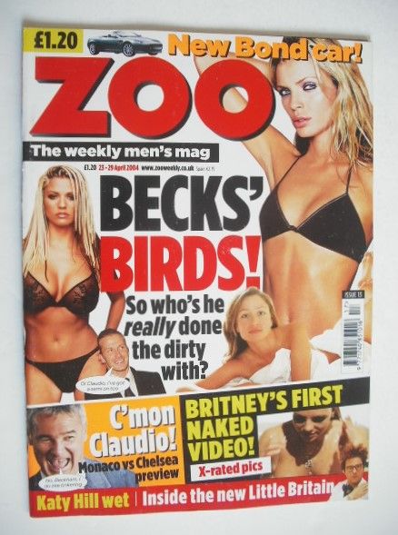 <!--2004-04-23-->Zoo magazine - Becks' Birds cover (23-29 April 2004)