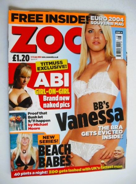 <!--2004-07-09-->Zoo magazine - Vanessa Nimmo cover (9-15 July 2004)