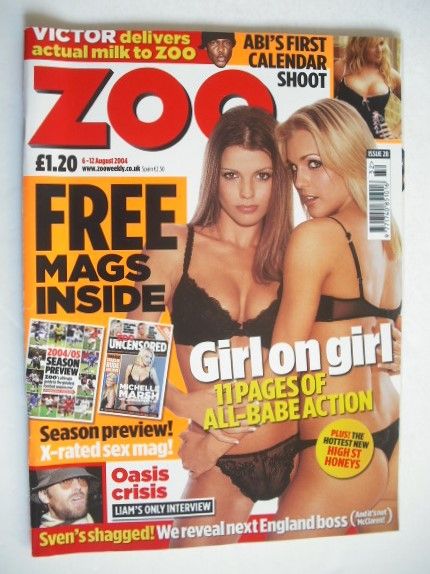 <!--2004-08-06-->Zoo magazine - Girl On Girl cover (6-12 August 2004)