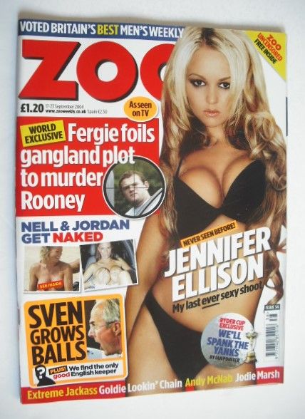 <!--2004-09-17-->Zoo magazine - Jennifer Ellison cover (17-23 September 200