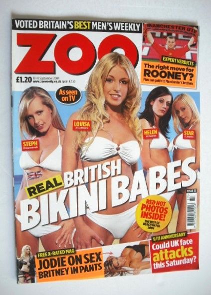 Zoo magazine - Real British Bikini Babes cover (10-16 September 2004)