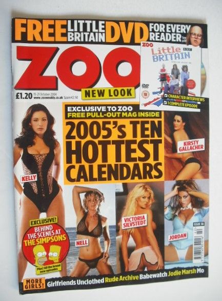 <!--2004-10-15-->Zoo magazine - 2005's Ten Hottest Calendars cover (15-21 O