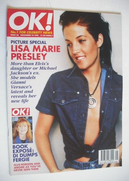 OK! magazine - Lisa Marie Presley cover (10 November 1996 - Issue 34)