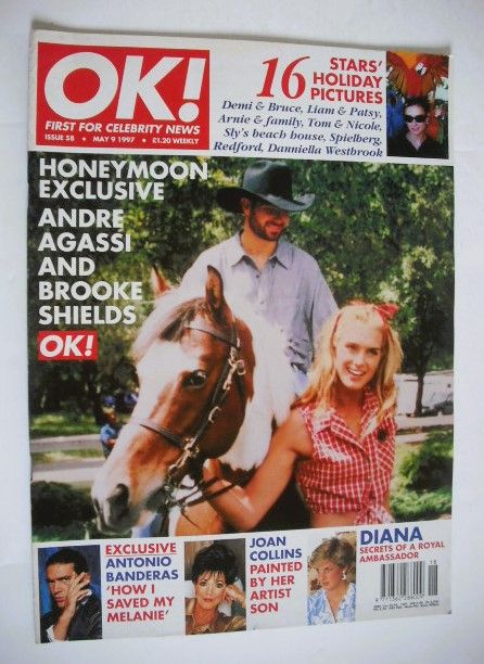 OK! magazine - Andre Agassi and Brooke Shields cover (9 May 1997 - Issue 58)