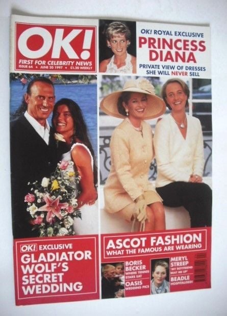 <!--1997-06-20-->OK! magazine - Ascot Fashion / Wolf wedding cover (20 June