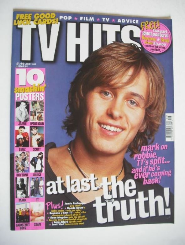TV Hits magazine - June 1996 - Mark Owen cover