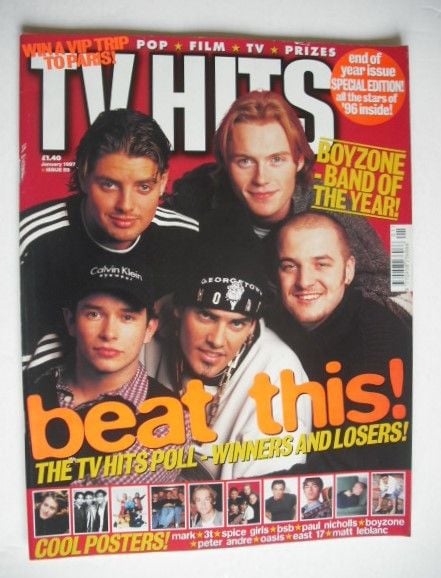 <!--1997-01-->TV Hits magazine - January 1997 - Boyzone cover