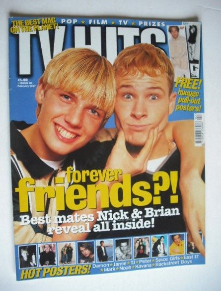 TV Hits magazine - February 1997 - Nick Carter and Brian Littrell cover