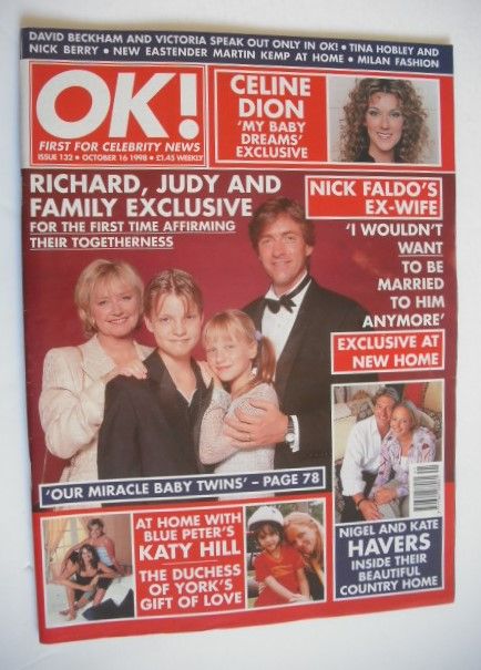<!--1998-10-16-->OK! magazine - Richard Madeley and Judy Finnigan and famil