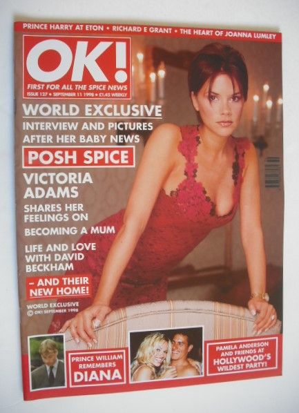 OK! magazine - Victoria Adams cover (11 September 1998 - Issue 127)