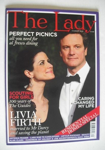 The Lady magazine (3 August 2010 - Colin Firth and Livia Firth cover)