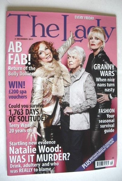 The Lady magazine (2 December 2011 - Joanna Lumley, Jennifer Saunders and June Whitfield cover)