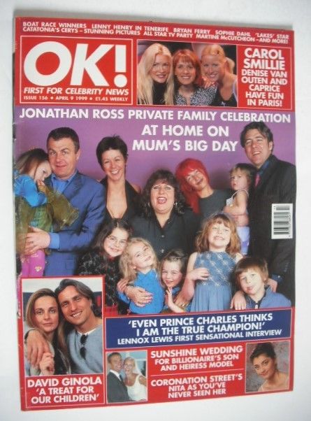 OK! magazine - Martha Ross and family cover (9 April 1999 - Issue 156)