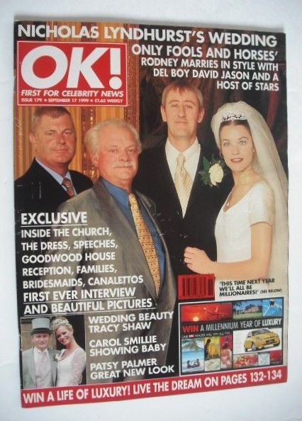 <!--1999-09-17-->OK! magazine - Nicholas Lyndhurst wedding cover (17 Septem
