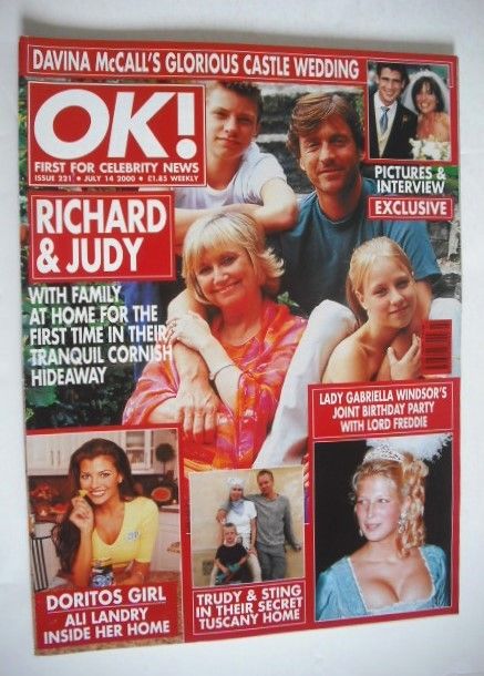 <!--2000-07-14-->OK! magazine - Richard Madeley and Judy Finnigan and famil