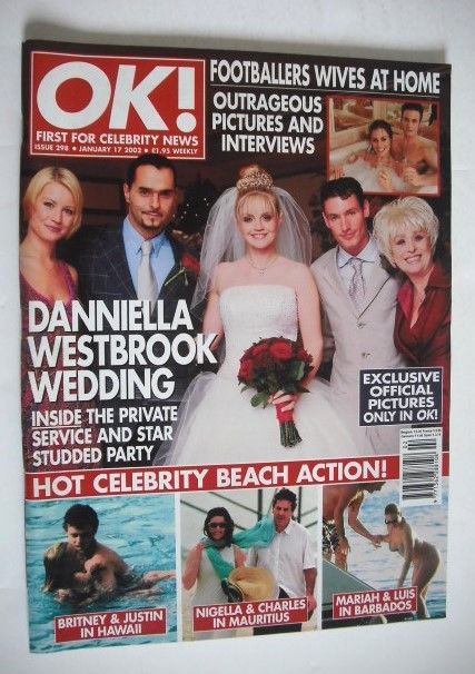 OK! magazine - Danniella Westbrook wedding cover (17 January 2002 - Issue 298)