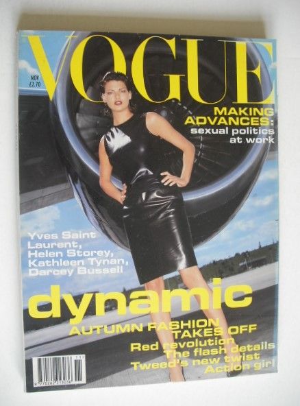 British Vogue magazine - November 1994 - Linda Evangelista cover